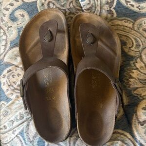 Birkenstock Dark Brown Thong Sandals